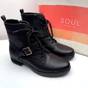 Soul Naturalizer Women's Quaid Combat Boots Black Size 6.5